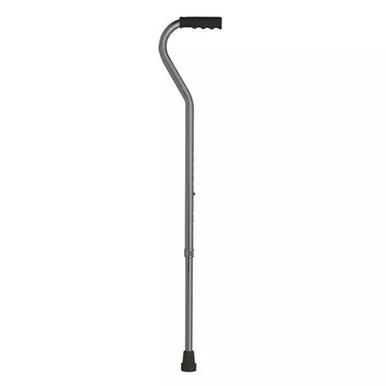 Cardinal Health CNE0015R - Adjustable Offset Cane, Silver
