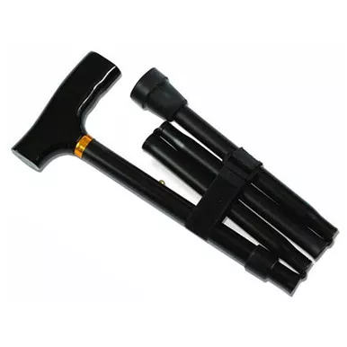 Cardinal Health CNE116BLKR - Adjustable Folding Cane, Black