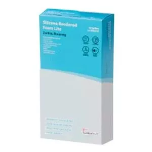 Cardinal Health Kendall Silicone Bordered Lite Foam Dressing, 2" X 5"- 1 Each
