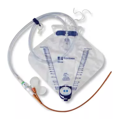Cardinal Health PP16XSD - Dover Silver Hydrogel Coated Silicone 2-Way Foley Catheter Tray, 16 Fr, 5 cc, with Securement Device