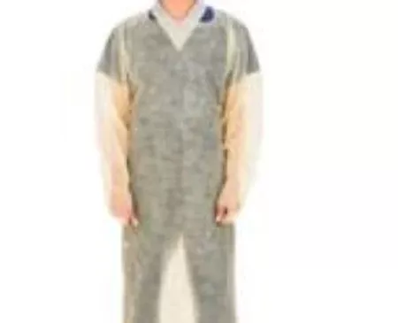 Cardinal Protective Procedure Gown One Size Fits Most Yellow NonSterile Not Rated Disposable - Pack of 1 - 1100PG-PK