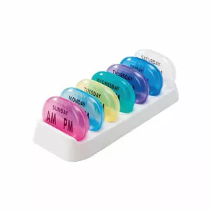 Carex Health 70075 - Pocket Med Pack with 7 Day Organizer, Standard, AM/PM