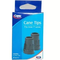 Carex Health A720-00 - Cane Tips, 1", Black