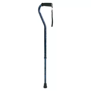 Carex Health FGA51500 BLUE - Designer Offset Cane, Blue