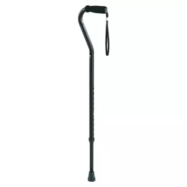 Carex Health FGA78411 0000 - Adjustable Offset Cane, Black
