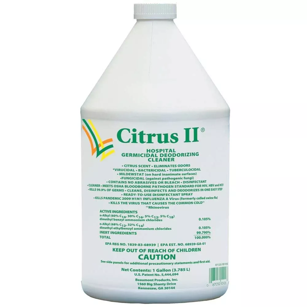 Citrus II Hospital Germicidal Deodorizing Cleaner Hospital Germicidal Deodorizing Cleaner, 1 gal, cs/4 - 924076