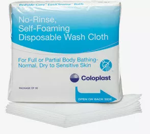 Coloplast 7057 - Washcloth Bedside-Care Gentle Touch White Disposable