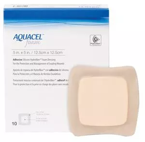 ConvaTec 420619 - Silicone Foam Dressing Aquacel 5 X 5 Inch Square Silicone Adhesive with Border Sterile