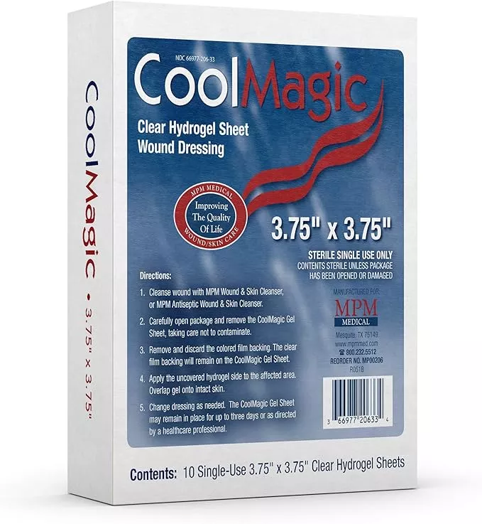 Coolmagic Hydrogel Sheet Dressing, 3.75" X 3.75"- 1 Each