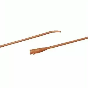 Coude Tiemann Two-eye Latex Catheter 16 Fr 16"- Each of 1