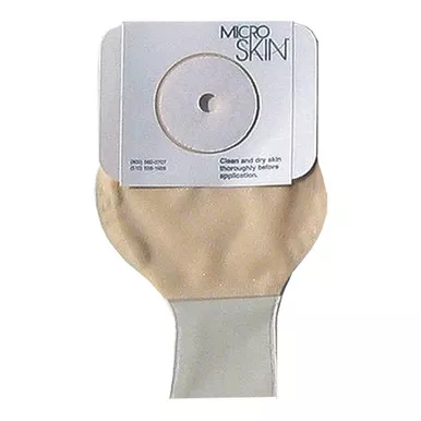 Cymed 41435 - 9" Mid-Size 1-Piece Drain Pouch With Microderm Microskin 1-3/8" Opening, Opaque