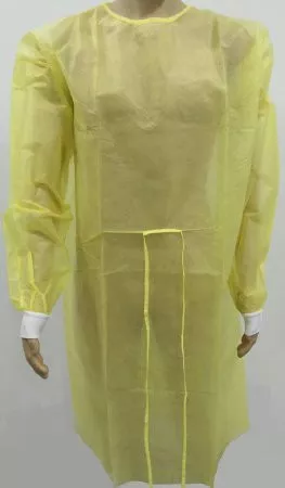 Cypress HX2020-91 - Protective Procedure Gown Large Yellow NonSterile Disposable
