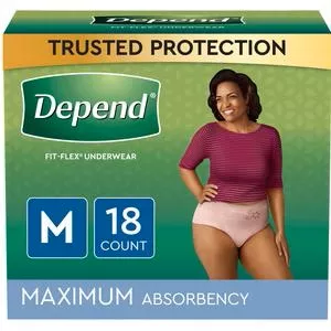 Depend Fit-flex Max For Women, Medium. Replaces 6951704- Pack(age) of 18