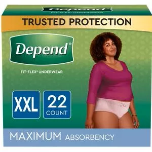 Depend Max Absorbancy Undewear, Female, Blush, 2x-large, 22 Ct- Pack(age) of 22