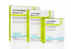 Dermarite 47220 - Thin Silicone Foam Dressing ComfortFoam™ Border Lite 2 X 2 Inch Square Silicone Adhesive with Border Sterile