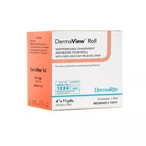 Dermaview Roll Transparent Film, 4" X 11 Yds- 1 Each