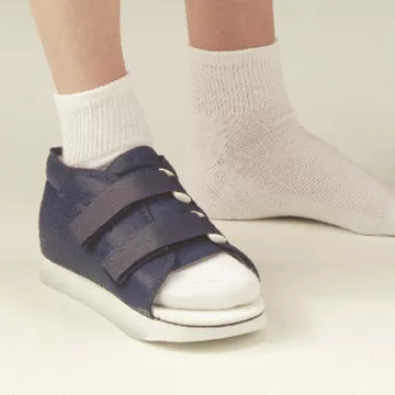 Deroyal 2044-08 - Post-Op Shoe, Navy Canvas Rubber, Loop-Lock, Female, Medium