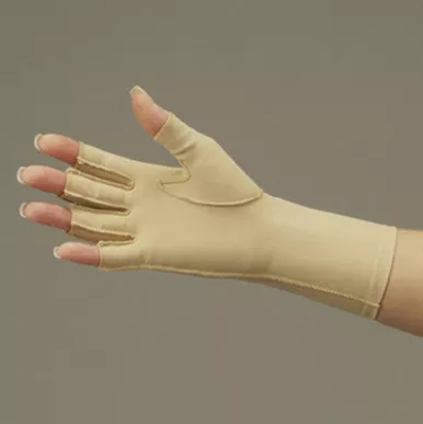 Deroyal 902LL - DeRoyal Edema Glove, 3/4" Finger Over Wrist, Left, Champagne, Large