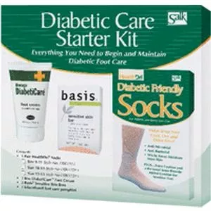 Diabetic Foot Care Starter Kit With Cream, Soap, Size 10 - 13 Socks- 1 Each
