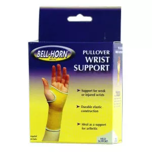 DJO 180M - Bell-Horn Elastic Pullover Wrist Support, Medium 6-1/2" - 7-1/2'' Wrist Circumference, Beige