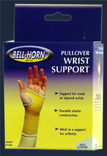DJO 180S - Wrist Support Bell-Horn Pullover Elastic Left or Right Hand Beige Small