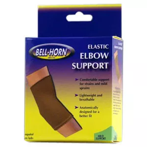 DJO 195M - Bell-Horn Elastic Elbow Support, Medium 9" - 10", Beige