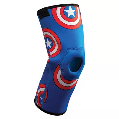 DJO DA191KS01-CAP-PED - DonJoy Advantage Marvel Open Patella Knee Sleeve, Pediatric, Captain America