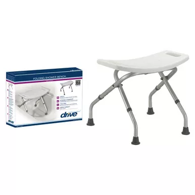 Drive Medical 12486 - Folding Bath Bench drive™ Without Arms Aluminum Frame Without Backrest 19-3/4 Inch Seat Width