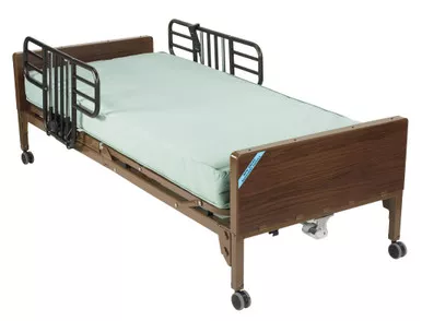 Drive Medical 15030BV-PKG-1 - Delta Ultra Light Semi-Electric Bed with Half Rails