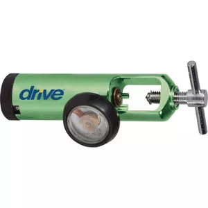 Drive Medical 18302GN - Oxygen Regulator Adult, 0 to 15 LPM, Green