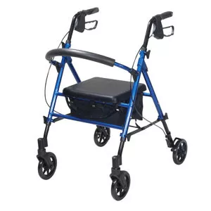Drive Medical RTL10261BL - Universal Seat Height, Aluminum Rollator, Blue