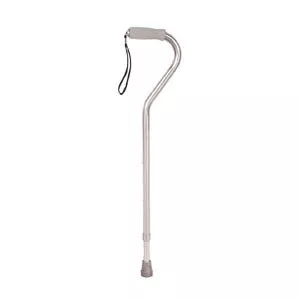 Drive Medical RTL10306 - Walking Cane with Offset Handle Black, Aluminum, Foam Rubber Grip