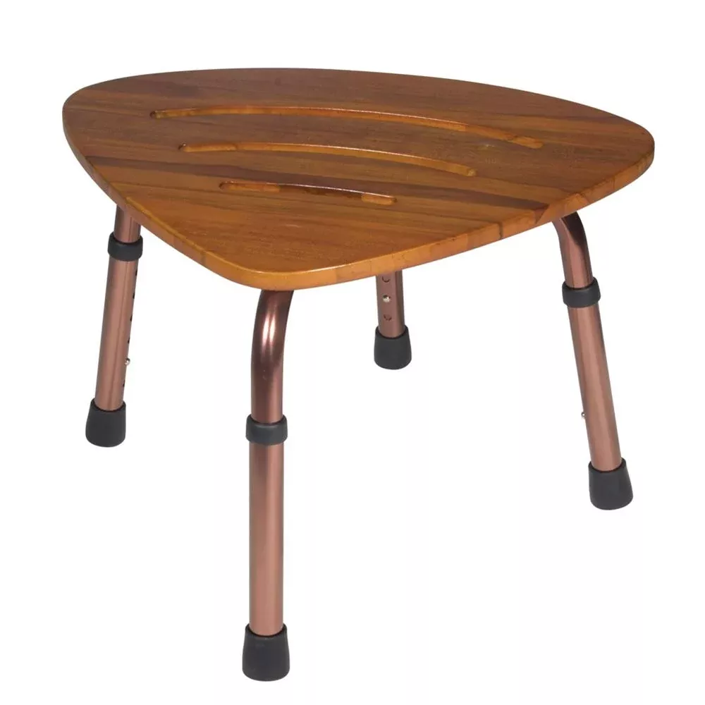 Drive Medical Teak Bath Bench Teak Bath Bench, Triangular - 82717
