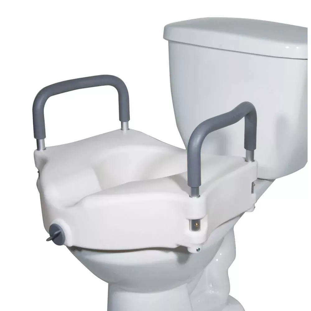 Drive Medical Two-in-One Locking Elevated Toilet Seat Two-in-One Locking Elevated Toilet Seat - 710537