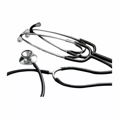 Dukal Teaching Dual Head Stethoscope 22", Black – Dual Binaural, Aluminum Chestpiece, PVC Tubing