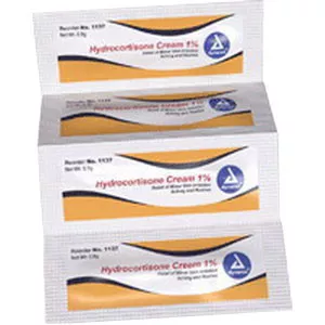 Dynarex 1137 - Itch Relief Dynarex 1% Strength Cream 0.9 Gram Individual Packet