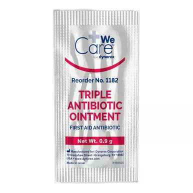 Dynarex 1182 - Triple Antibiotic Ointment, 0.9 g Foil Packet