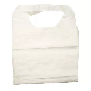 Dynarex 4405 - Bib Dynarex Tie Closure Disposable Poly / Tissue
