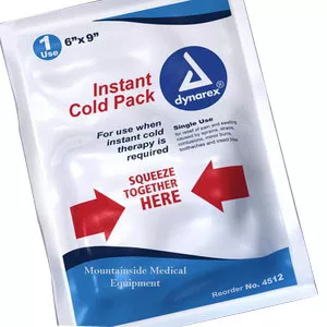 Dynarex 4512 - Instant Cold Pack Dynarex General Purpose One Size Fits Most 5 X 9 Inch Plastic / Calcium Ammonium Nitrate / Water Disposable