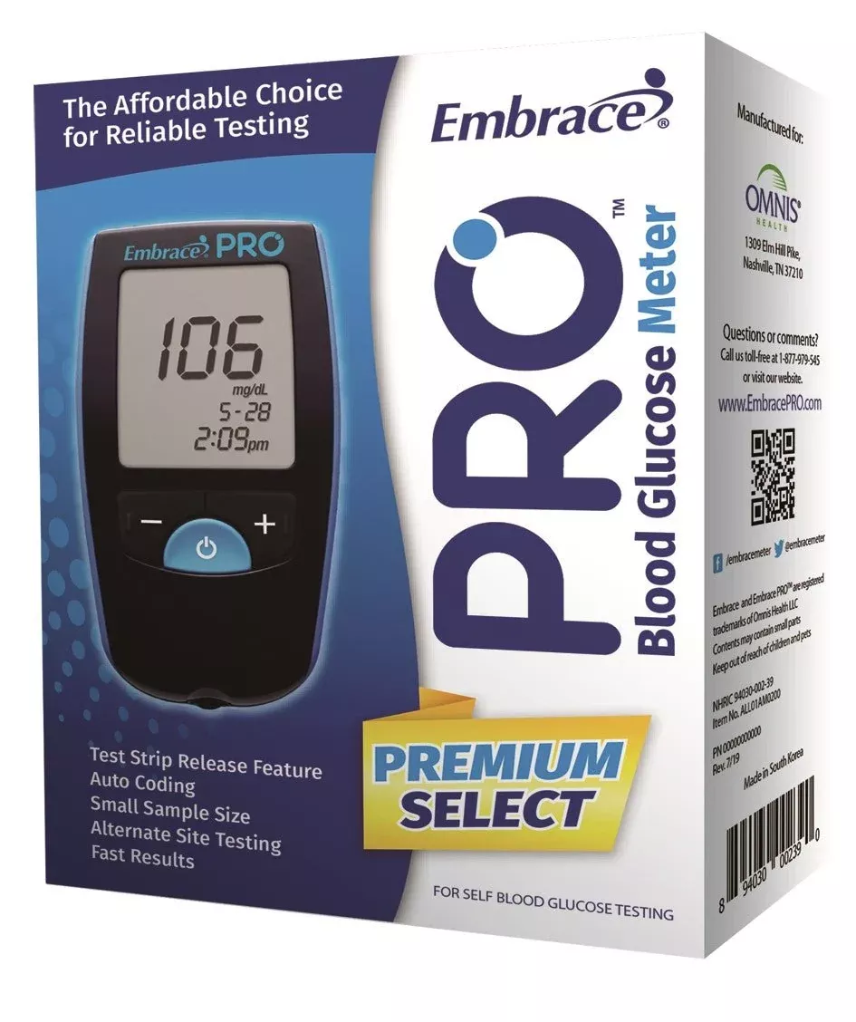 EA/1 - Embrace PRO Blood Glucose MeterManufacturer #: ALL01AM0200