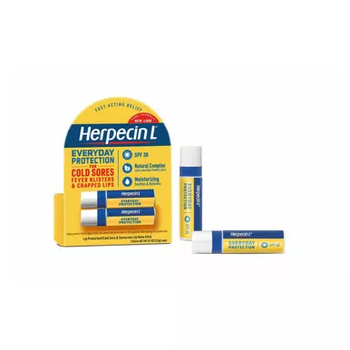Emerson 77742 - Herpecin-L Lip Protectant Cold Sore & Sunscreen Lip Balm, Twin-Pack