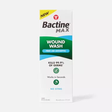 Emerson 82080 - Bactine Max Wound Wash Liquid, 8 oz.