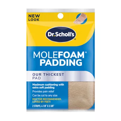 Emerson 90000128 - Dr. Scholl's Molefoam Padding Strips 4-1/8'' x 3-3/8'', 2-Pack - REPLACES EMH86442981
