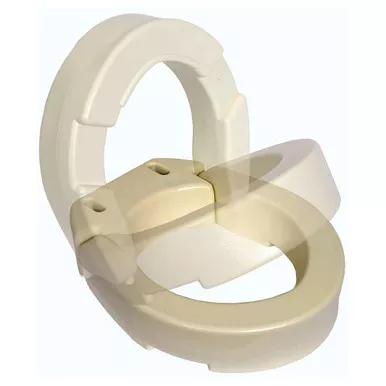 Essential Medical B5085 - Hinged Toilet Seat Riser for Elongated Size Bowl