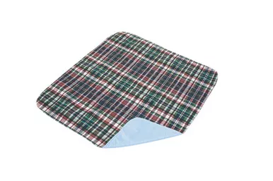 Essential Medical C2012 - Quik-Sorb Plaid Top Bed Pad, 34" x 36"