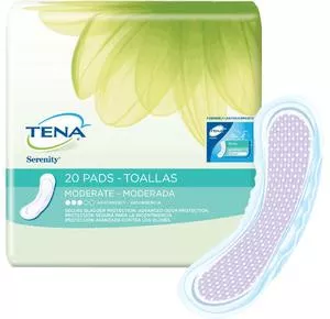Essity 54375 - Bladder Control Pad TENA Intimates™ Moderate Long 12 Inch Length Moderate Absorbency Dry-Fast Core™ One Size Fits Most