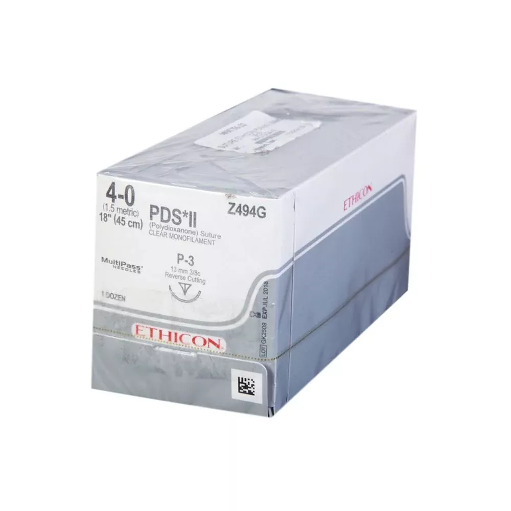 Ethicon PDS II (Polydioxanone) Sutures, 4/0 Ethicon PDS II Sutures, Z494G - 98SUT6-22