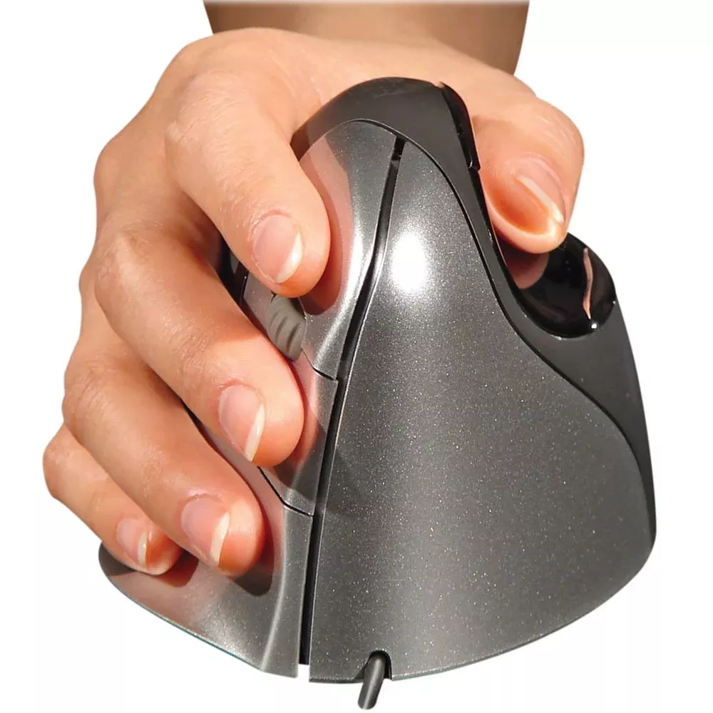 Evoluent VerticalMouse 4 VerticalMouse 4 (VM4L) Optical, Wired, Left Hand, Silver/Charcoal - 711942