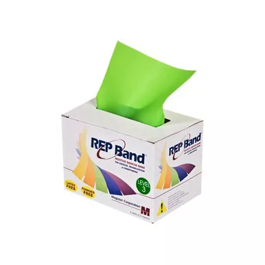 Fabrication Enterprises 10-1076 - Rep Band Exercise Band, Lime, 6 yd. Roll
