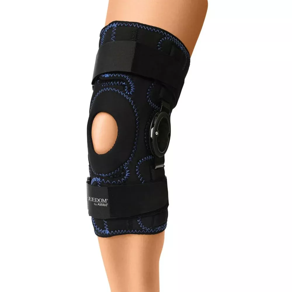 FREEDOM Breathable Hinged Knee Braces Hinged Knee Brace, Full Wraparound, Small - 66890/NA/NA/SM
